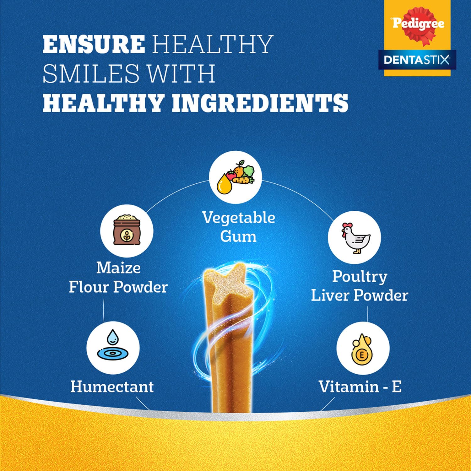 PEDIGREE DENTASTIX ORAL CARE DOG TREAT FOR ADULT MEDIUM BREED (10-25KG) 7 STICKS WEEKLY PACK 180GM