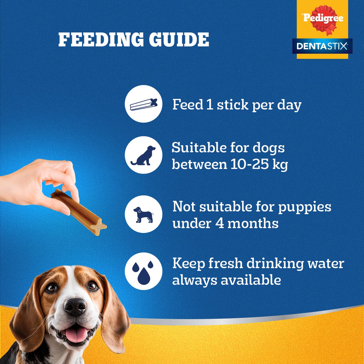 PEDIGREE DENTASTIX ORAL CARE DOG TREAT FOR ADULT MEDIUM BREED (10-25KG) 7 STICKS WEEKLY PACK 180GM
