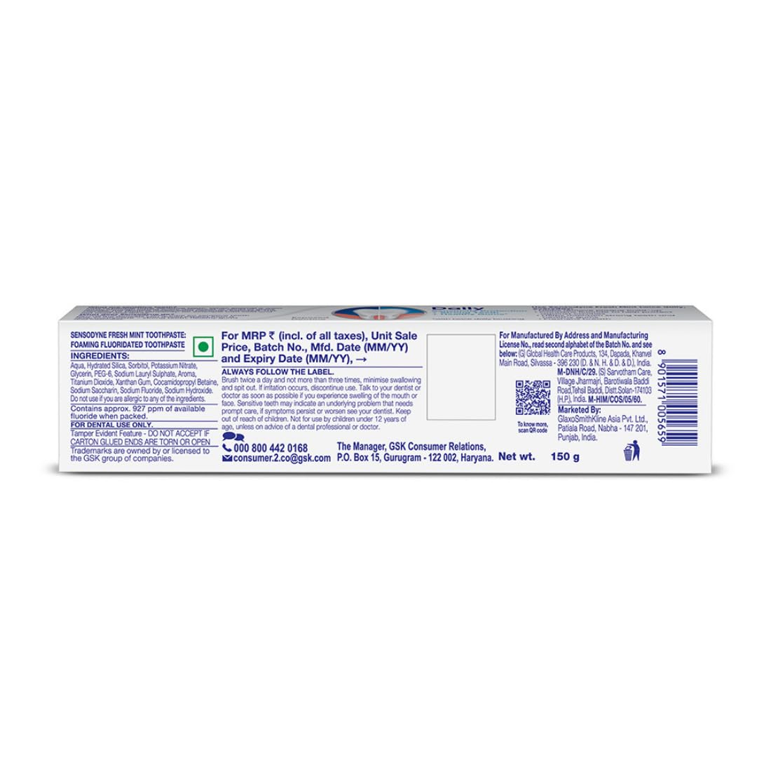 SENSODYNE FRESH MINT TOOTHPASTE 150GM