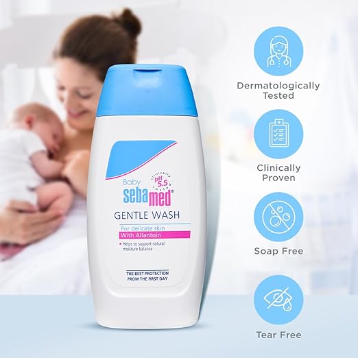SEBAMED BABY GENTLE WASH|PH 5.5| BODY WASH|SOAP FREE|TEAR FREE|200ML
