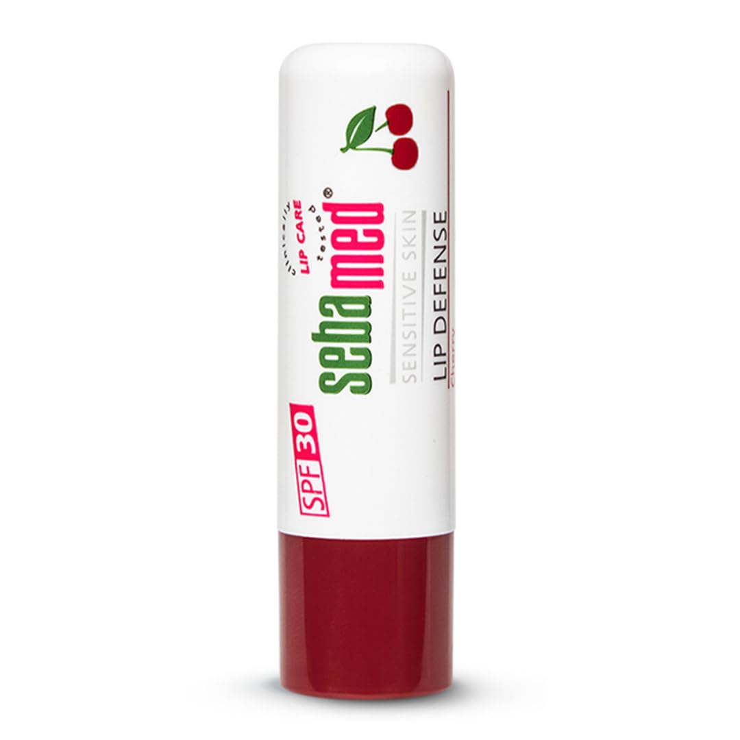 SEBAMED LIP DEFENSE LIP BALM WITH SPF 30 + VIT E | REGENERATES DRY, CHAPPED LIPS CHERRY 4.8GM