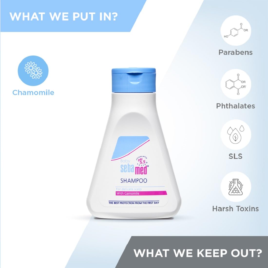 SEBAMED BABY SHAMPOO|PH 5.5| IDEAL FOR NEWBORN’S DELICATE SCALP| NO TEARS | 150 ML