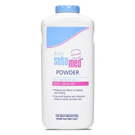 SEBAMED BABY POWDER| OLIVE OIL, ALLANTOIN|KEEPS NEWBORN’S SKIN FRESH|ABSORBS SWEAT|200 GM