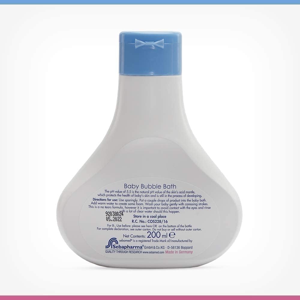 SEBAMED BABY BUBBLE BATH|PH 5.5|WITH CHAMOMILE|NO TEARS |200 ML