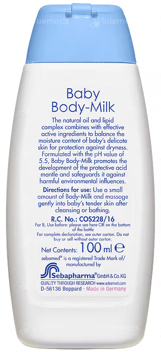 SEBAMED BABY BODY MILK LOTION|PH 5.5|IDEAL FOR DRY SKIN|DAILY MOISTURISATION 100ML