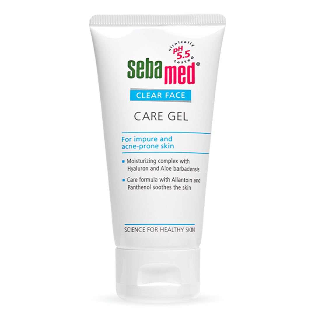 SEBAMED CLEAR FACE CARE GEL | PH 5.5 |NON-STICKY MOISTURIZER WITH HYALURONIC ACID, ALOE VERA 50ML