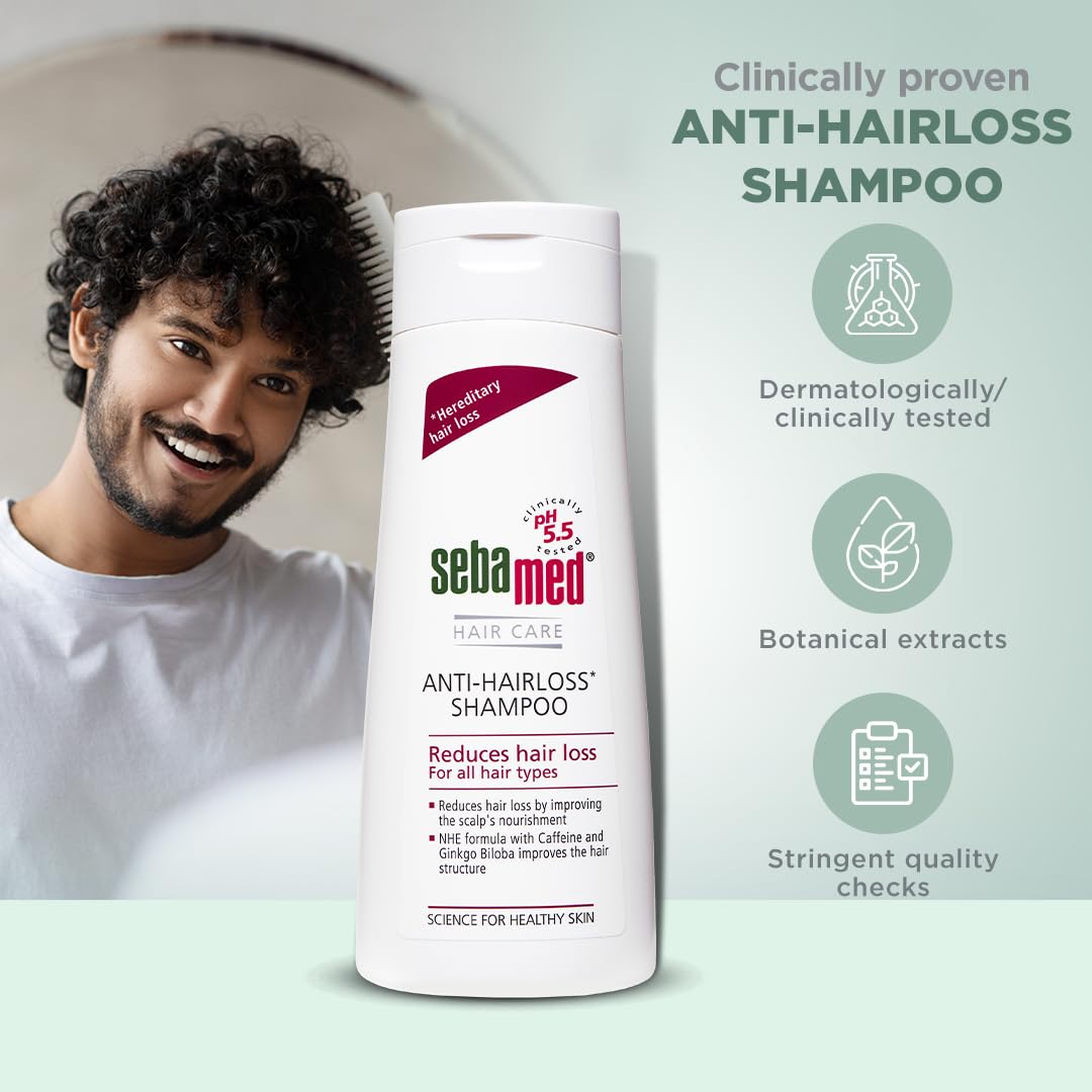 SEBAMED ANTI- HAIRLOSS SHAMPOO|PH 5.5| CLINICALLY PROVEN TO REDUCE HAIRLOSS 200ML