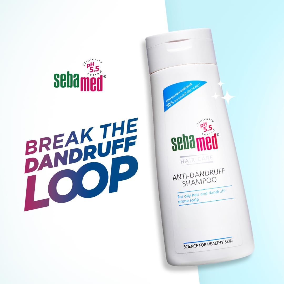 SEBAMED ANTI DANDRUFF SHAMPOO PH 5.5 | REDUCES DANDRUFF, SCALP ITCHING AND IRRITATION 200ML