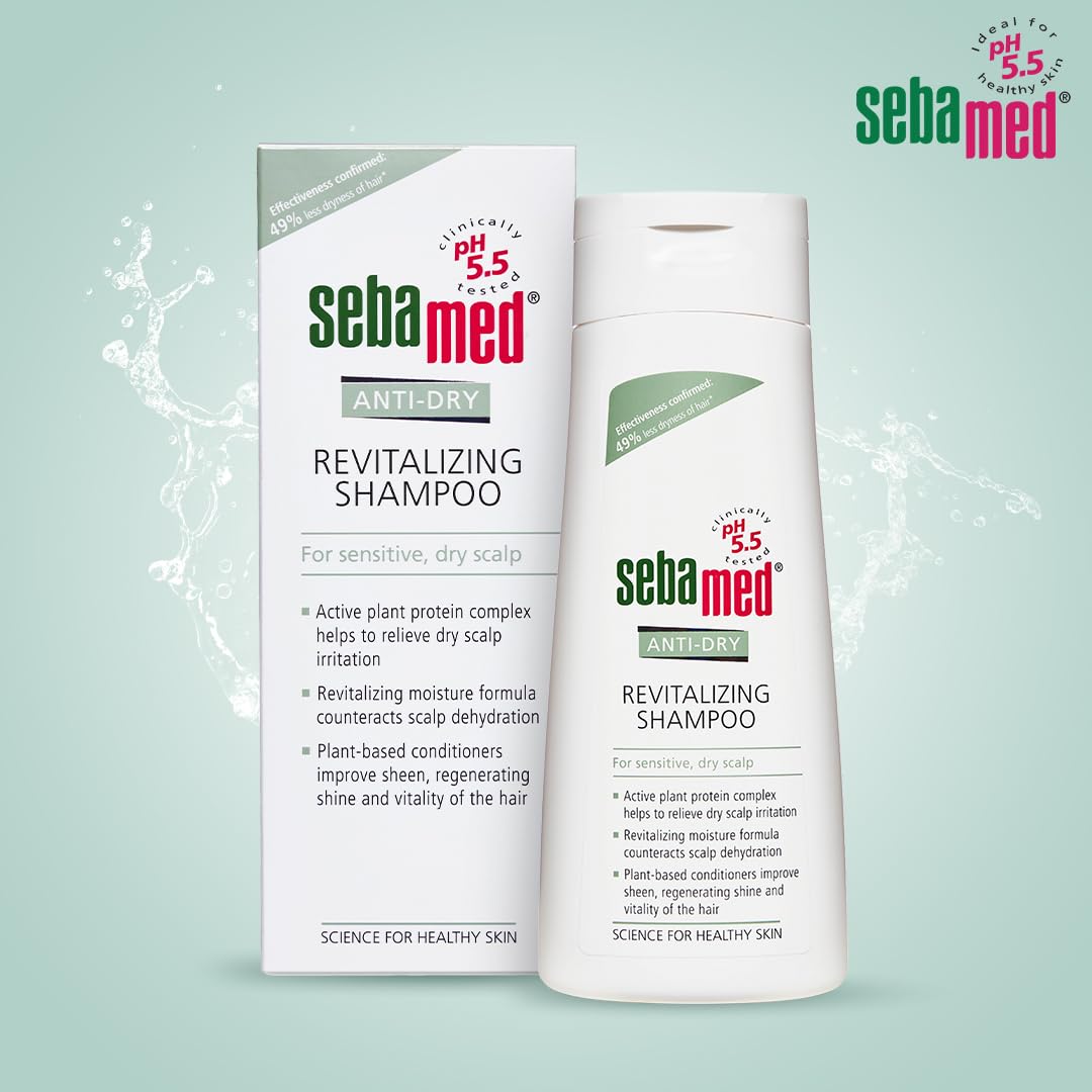 SEBAMED ANTI-DRY REVITALIZING SHAMPOO | PH 5.5 I CONFIRMED 49% LESS DRYNESS IN 3 WEEKS 200ML