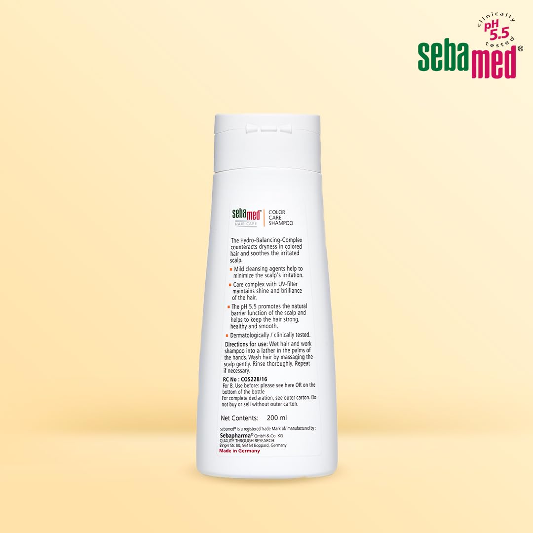 SEBAMED COLOR CARE SHAMPOO|PH5.5 REPAIRS DAMAGE DUE TO HAIR COLOURING 200ML