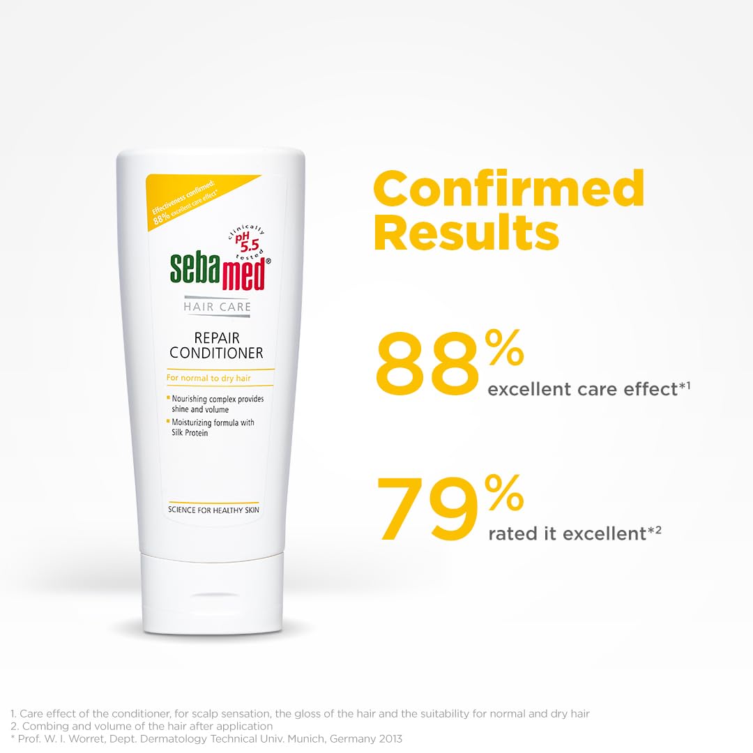 SEBAMED HAIR REPAIR CONDITIONER PH5.5 I 88% RESULTS REPAIRS DRY, DAMAGED HAIR & SCALP 200ML