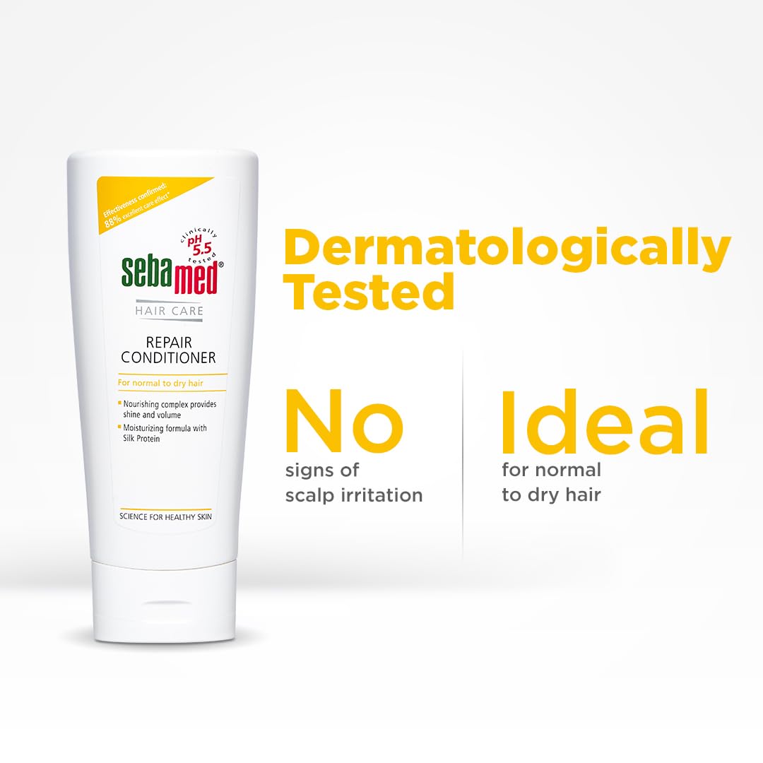 SEBAMED HAIR REPAIR CONDITIONER PH5.5 I 88% RESULTS REPAIRS DRY, DAMAGED HAIR & SCALP 200ML