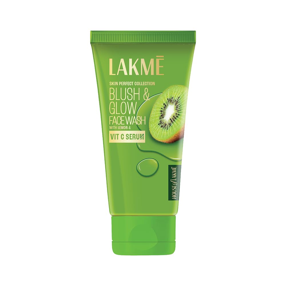 LAKME BLUSH & GLOW EXFOLIATING FACE WASH WITH VITAMIN C SERUM, REFRESHING 100ML