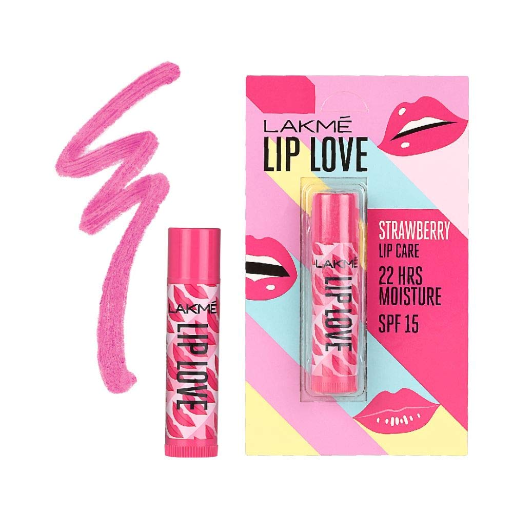 LAKME LIP LOVE CHAPSTICK STRAWBERRY, 4.5 G