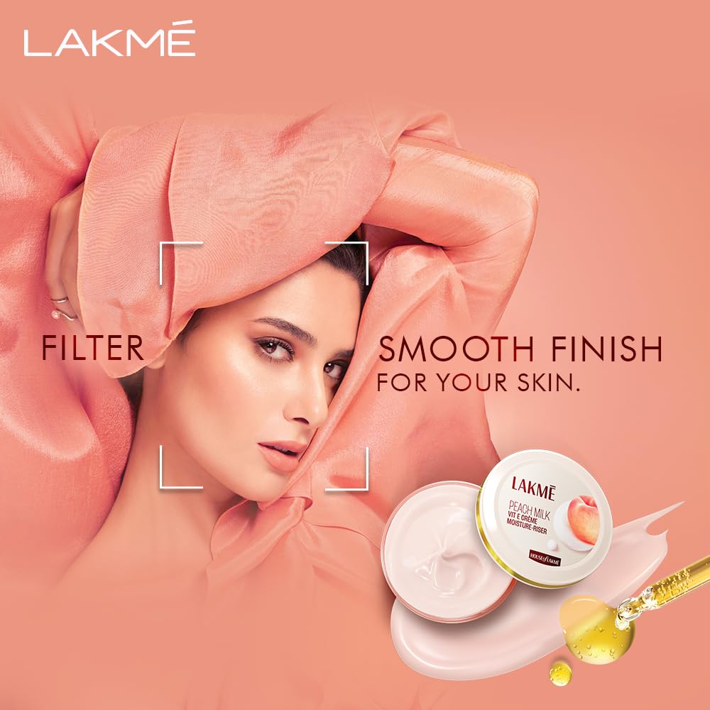 LAKME PEACH MILK SOFT CRÈME MOISTURIZER FOR FACE DAILY LIGHTWEIGHT WHIPPED CREAM 100GM