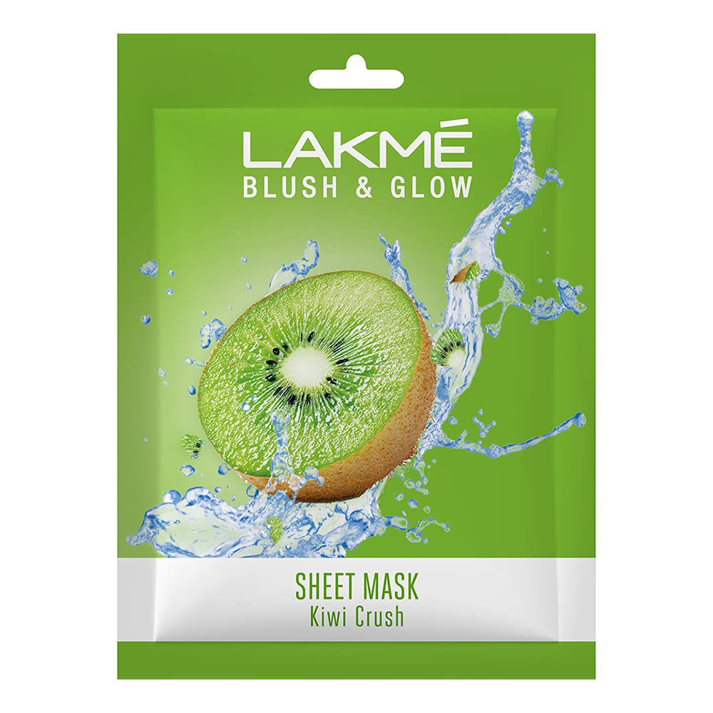 LAKME BLUSH & GLOW KIWI SHEET MASK, 25 ML