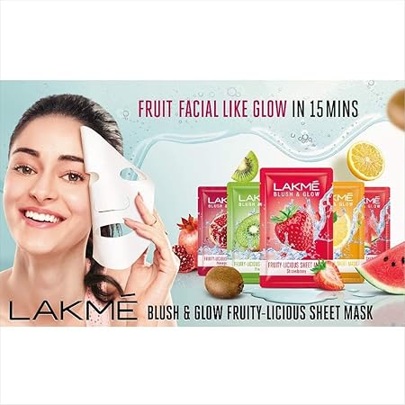 LAKME BLUSH & GLOW POMEGRANATE SHEET MASK, 25 ML