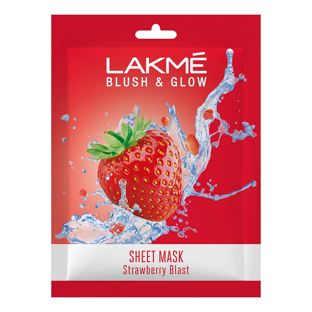 LAKME BLUSH & GLOW STRAWBERRY SHEET MASK, 25 ML
