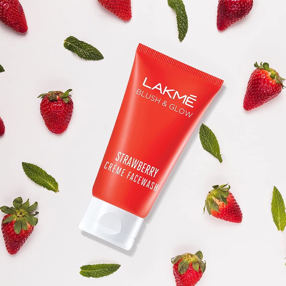 LAKME STRAWBERRY CREAM FACE WASH 100 G