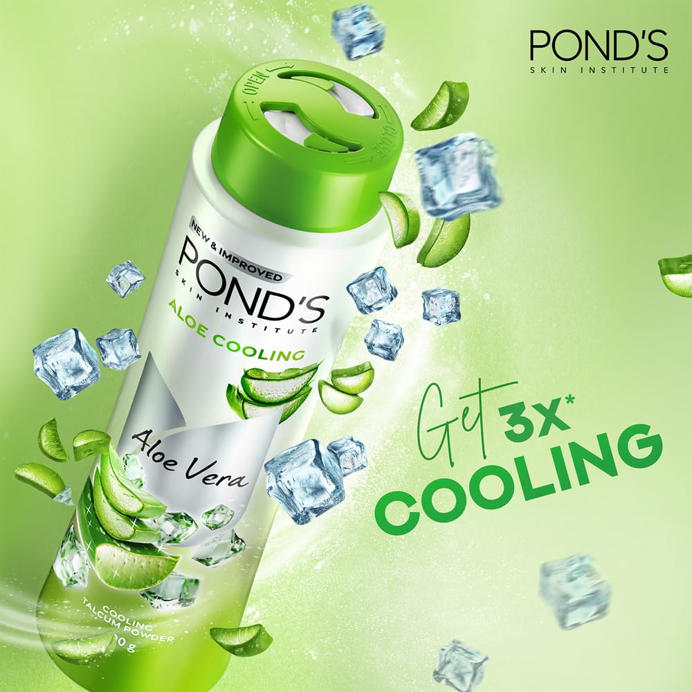POND'S COOLING POWDER WITH GOODNESS OF ALOE|INSTANT COOLING 100GM