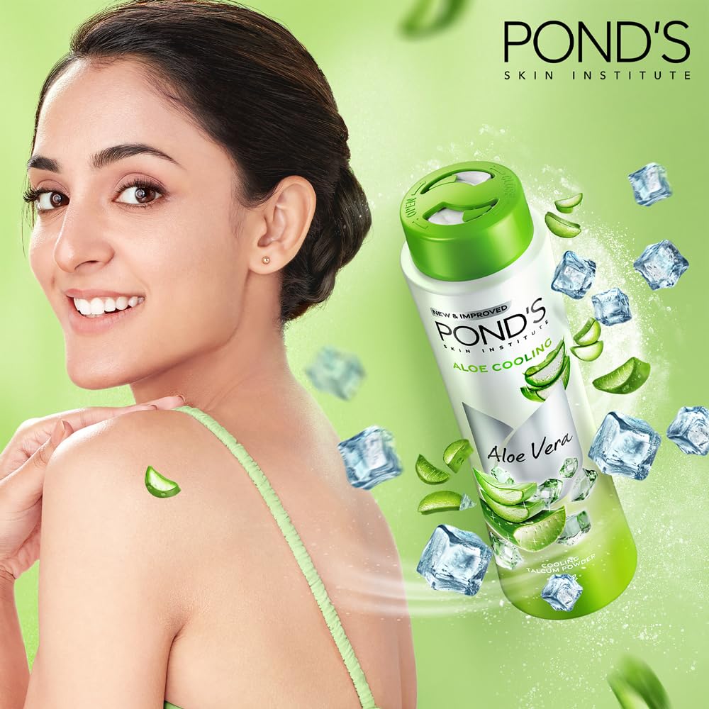 POND'S COOLING POWDER WITH GOODNESS OF ALOE|INSTANT COOLING 100GM