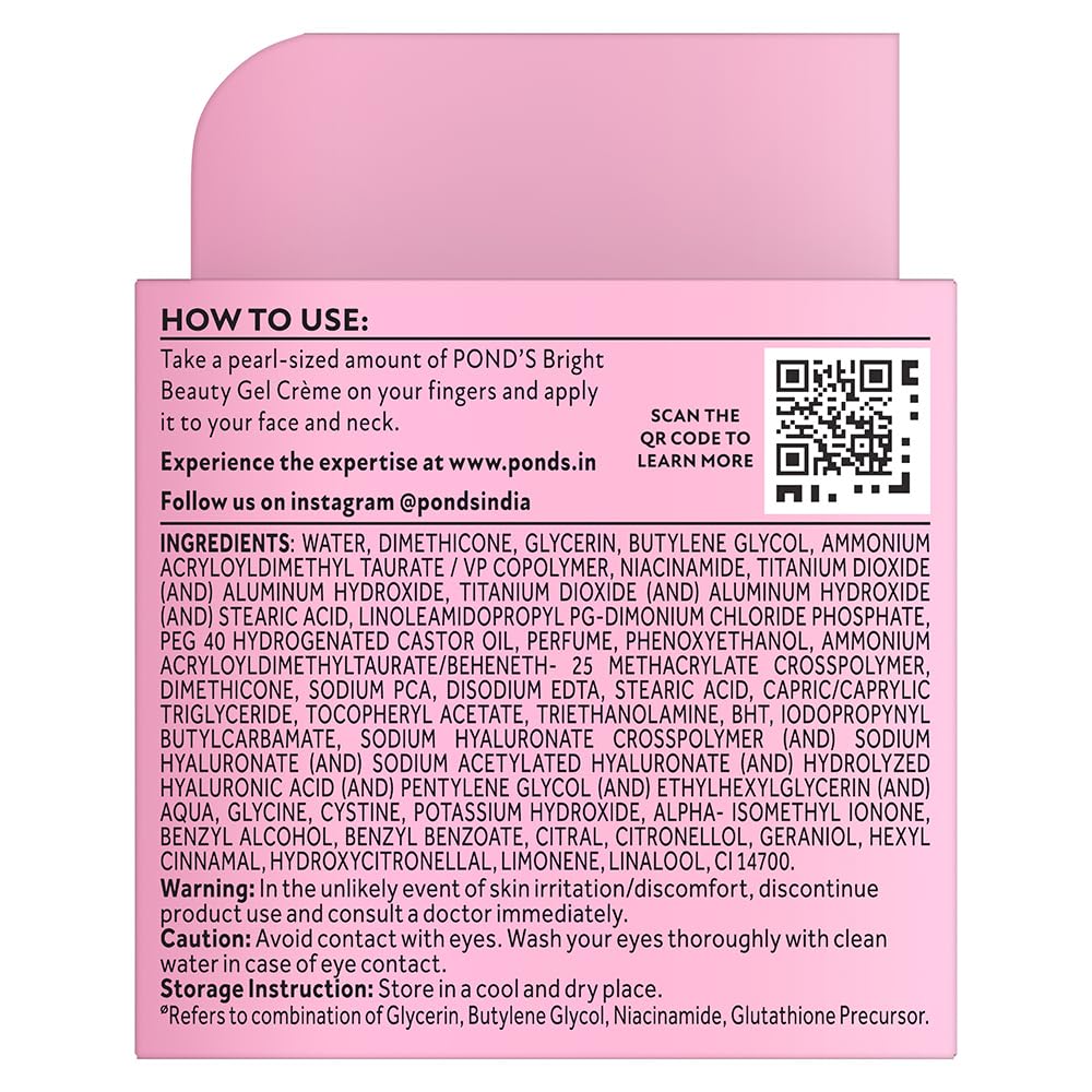 POND'S BRIGHT BEAUTY GEL CRÈME WITH GLUTABOOST NIACINAMIDE COMPLEX FOR FADING DARK SPOTS 50G