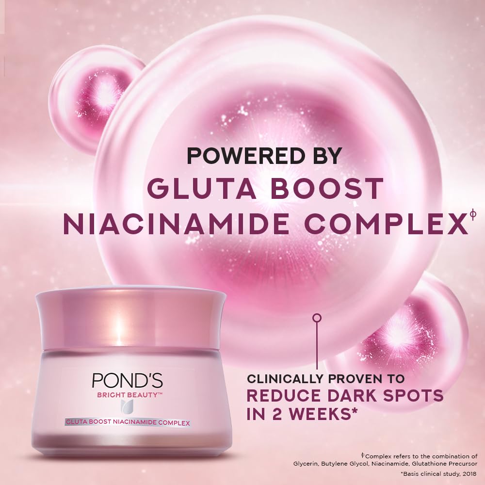 POND'S BRIGHT BEAUTY GEL CRÈME WITH GLUTABOOST NIACINAMIDE COMPLEX FOR FADING DARK SPOTS 50G