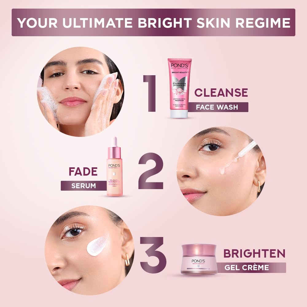 POND'S BRIGHT BEAUTY GEL CRÈME WITH GLUTABOOST NIACINAMIDE COMPLEX FOR FADING DARK SPOTS 50G