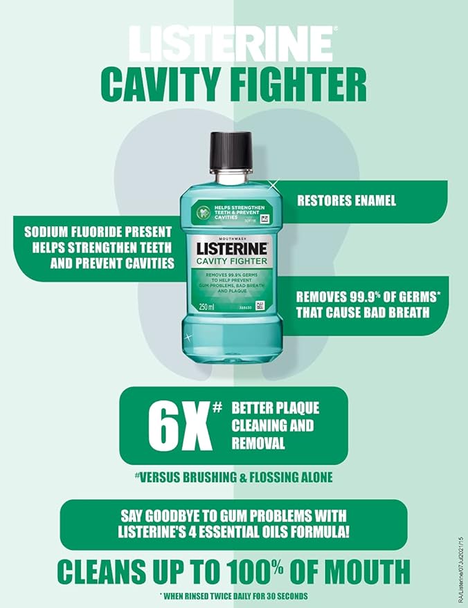 LISTERINE CAVITY FIGHTER MOUTHWASH 250ML