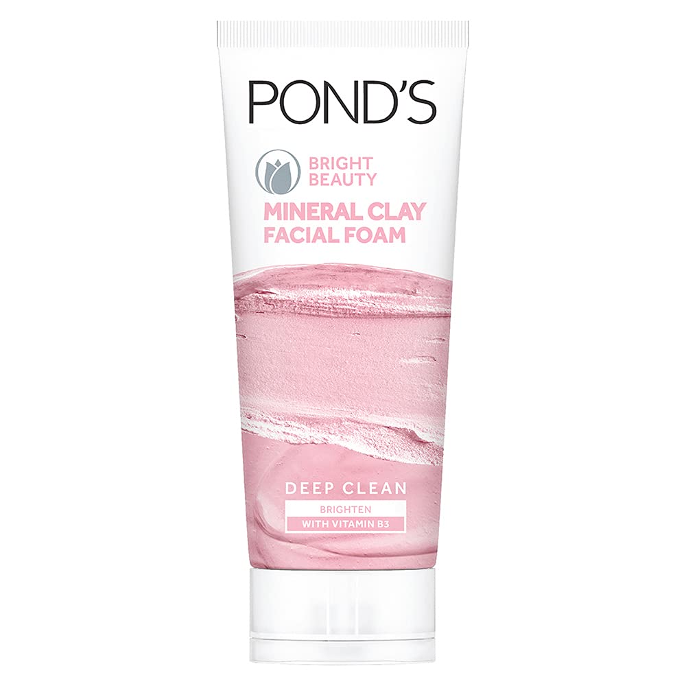 POND'S BRIGHT BEAUTY MINERAL CLAY VITAMIN B3, BRIGHTENING, FOR OIL FREE INSTANT GLOW 90GM