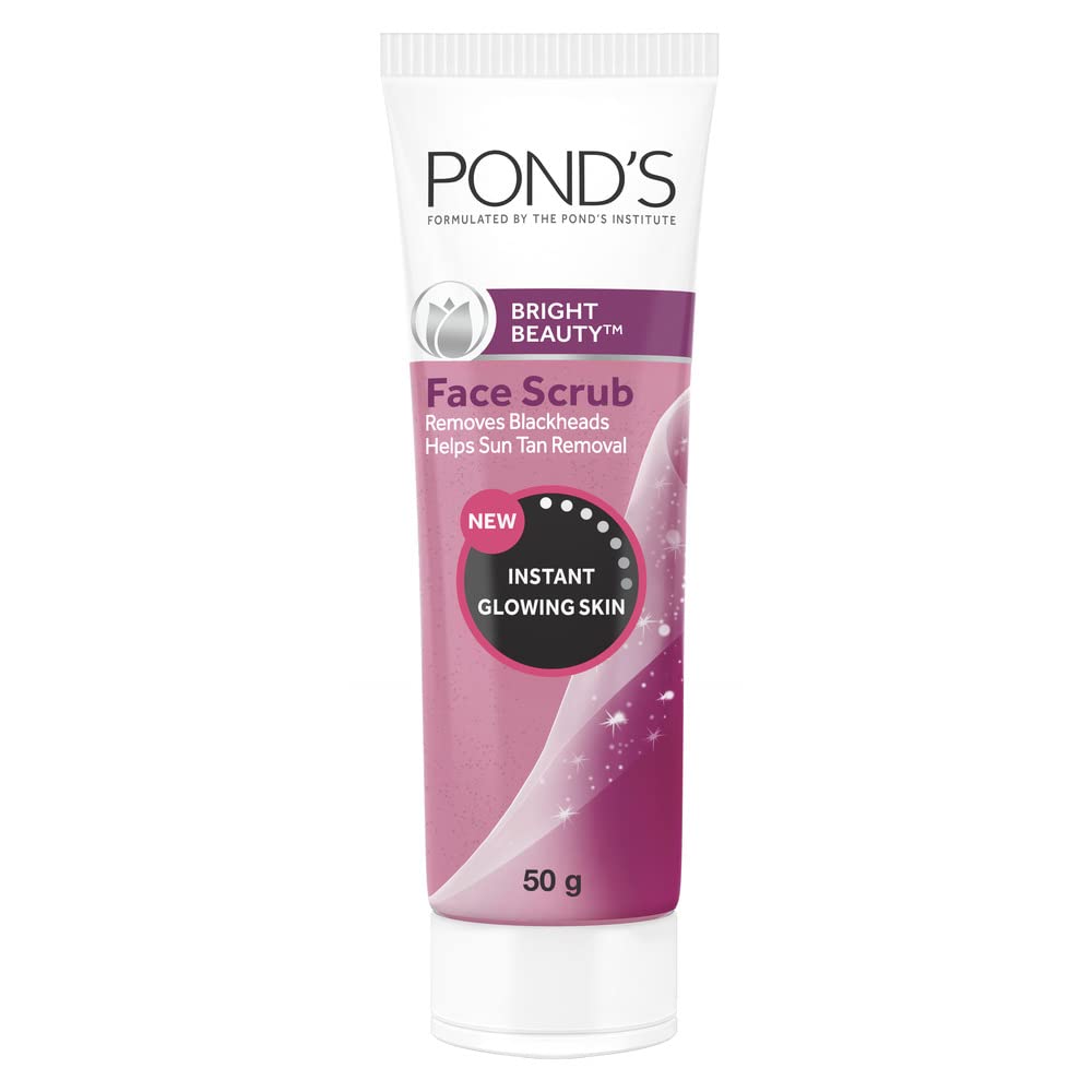 POND'S BRIGHT BEAUTY FACE SCRUB, DEEP CLEAN BUT MILD ON SKIN,REMOVE BLACKHEADS & SUN TAN 50GM
