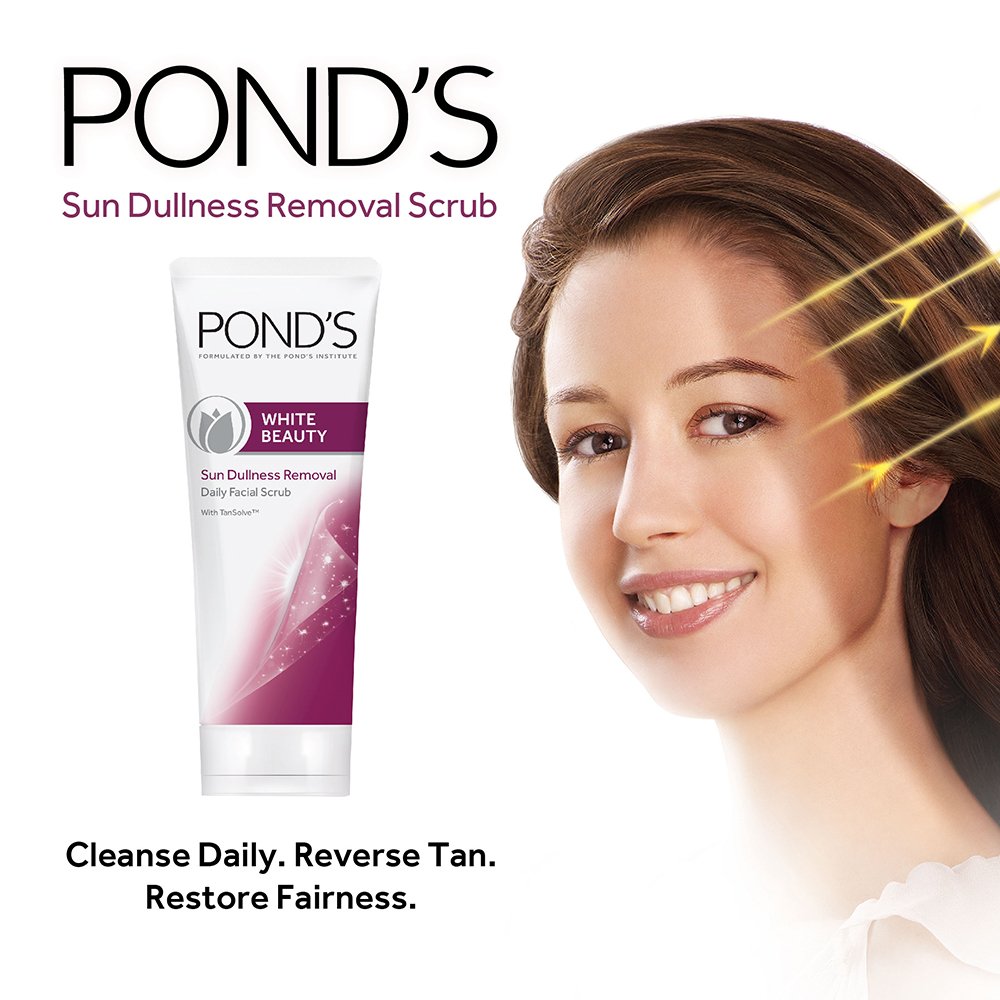 POND'S BRIGHT BEAUTY FACE SCRUB, DEEP CLEAN BUT MILD ON SKIN,REMOVE BLACKHEADS & SUN TAN 50GM