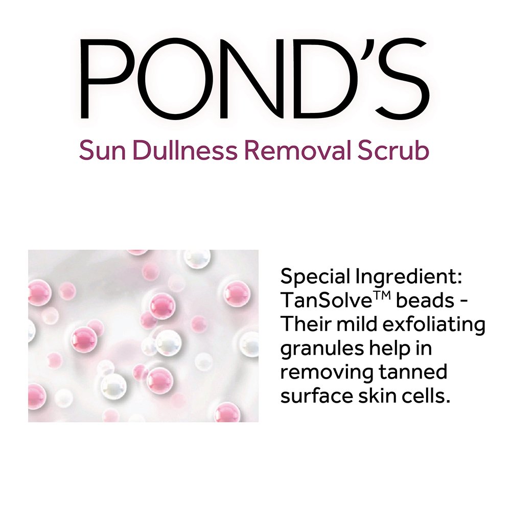 POND'S BRIGHT BEAUTY FACE SCRUB, DEEP CLEAN BUT MILD ON SKIN,REMOVE BLACKHEADS & SUN TAN 50GM