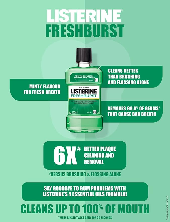 LISTERINE FRESH BRUST MOUTHWASH 250ML