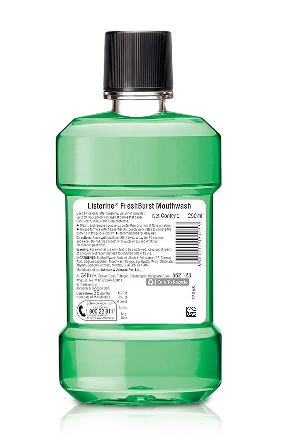 LISTERINE FRESH BRUST MOUTHWASH 250ML