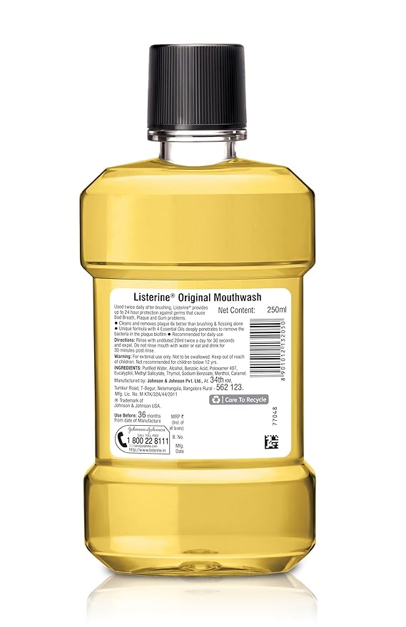 LISTERINE ORIGINAL MOUTHWASH 250ML