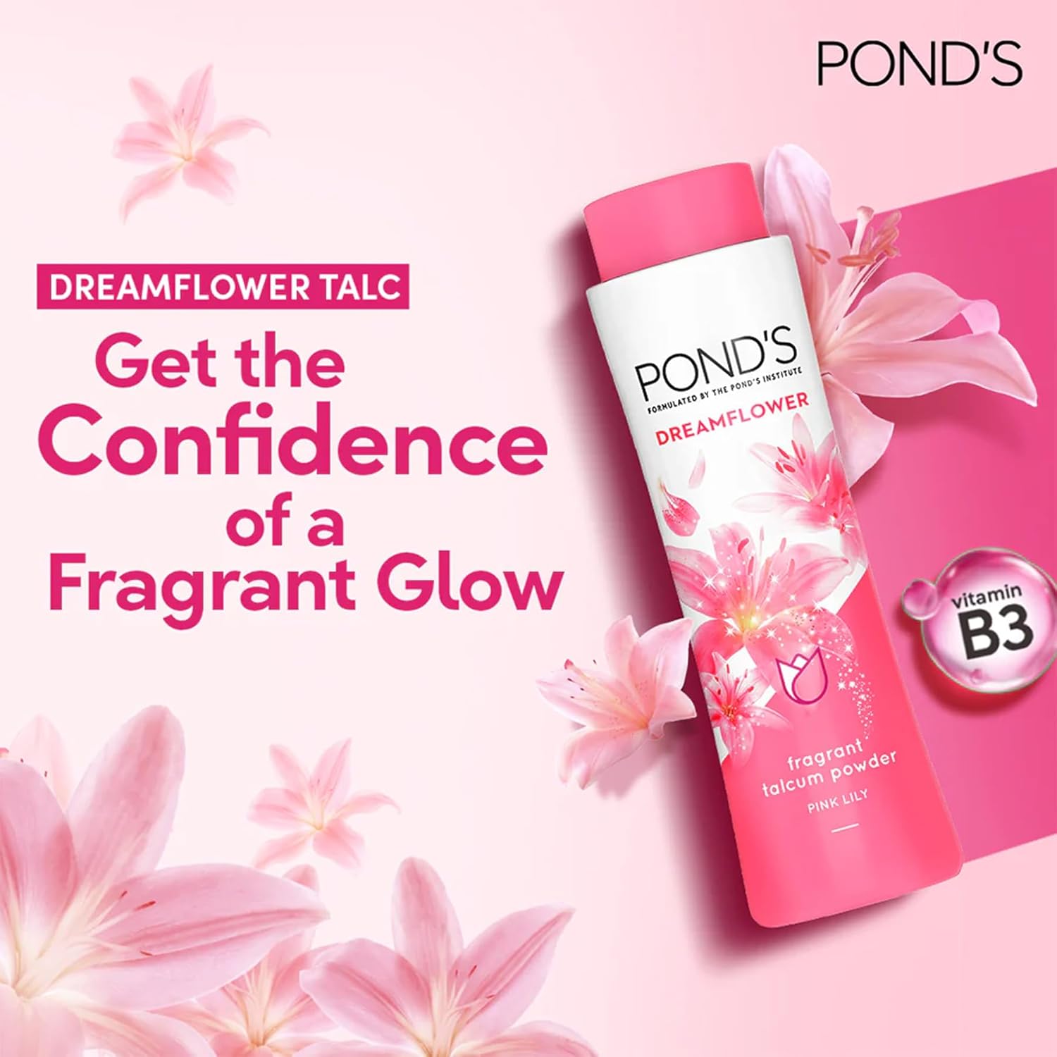 POND'S DREAMFLOWER FRAGRANT TALC POWDER WITH VITAMIN B3,100GM