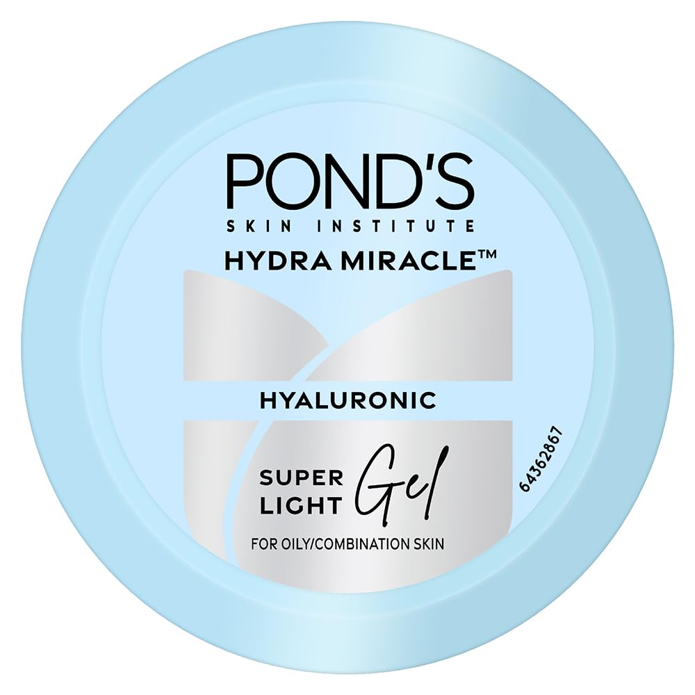 PONDS SUPER LIGHT GEL OIL FREE FACE MOISTURIZER WITH HYALURONIC ACID & VITAMIN E 50GM