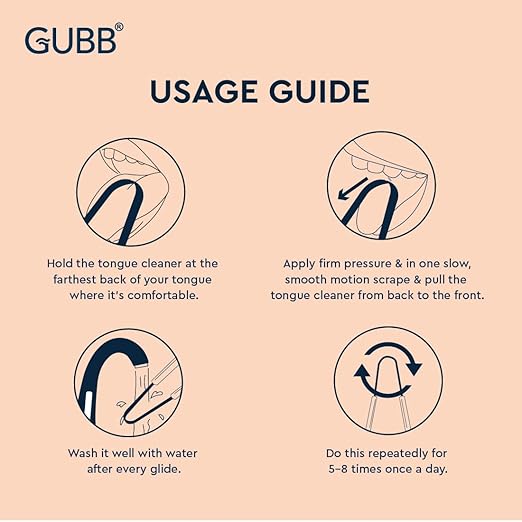 GUBB TONGUE CLEANER COPPER WITH HANDLE