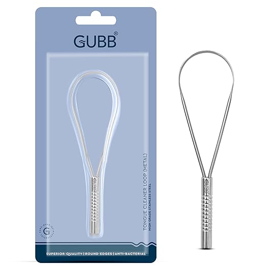 GUBB TONGUE CLEANER METAL SINGLE HAND