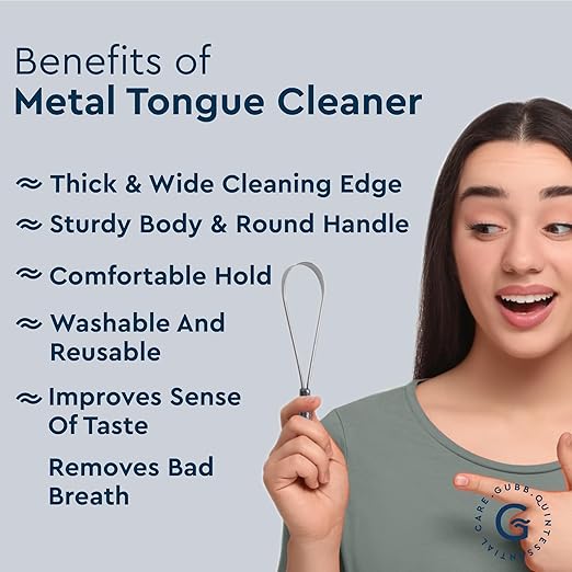 GUBB TONGUE CLEANER METAL SINGLE HAND