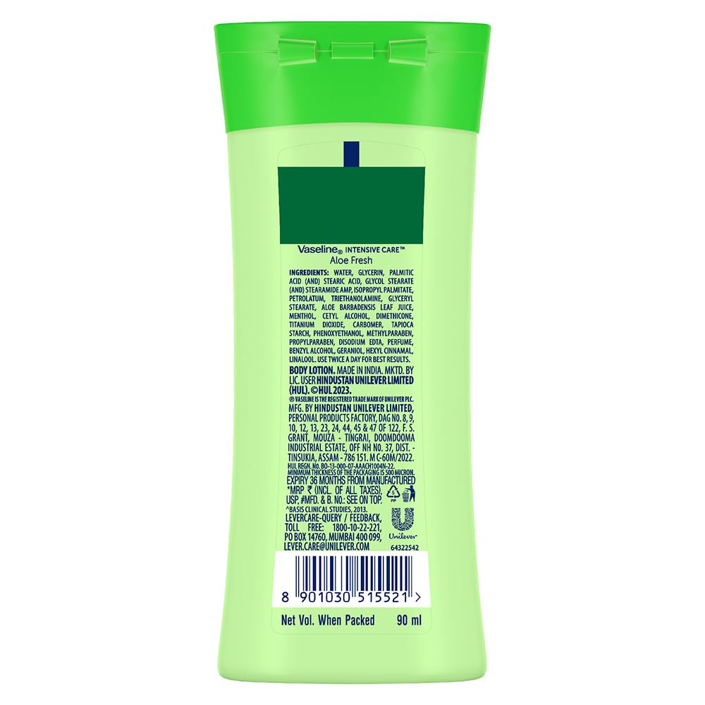 VASELINE INTENSIVE CARE ALOE FRESH BODY LOTION 90ML