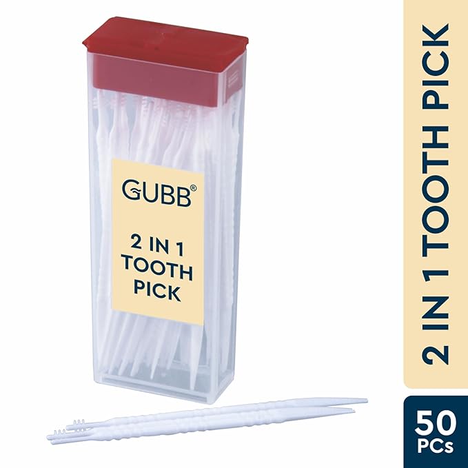 GUBB 2 IN 1 TOOTH PICK (PACK OF 50)