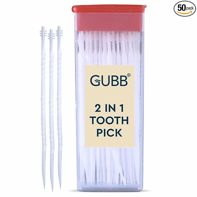 GUBB 2 IN 1 TOOTH PICK (PACK OF 50)