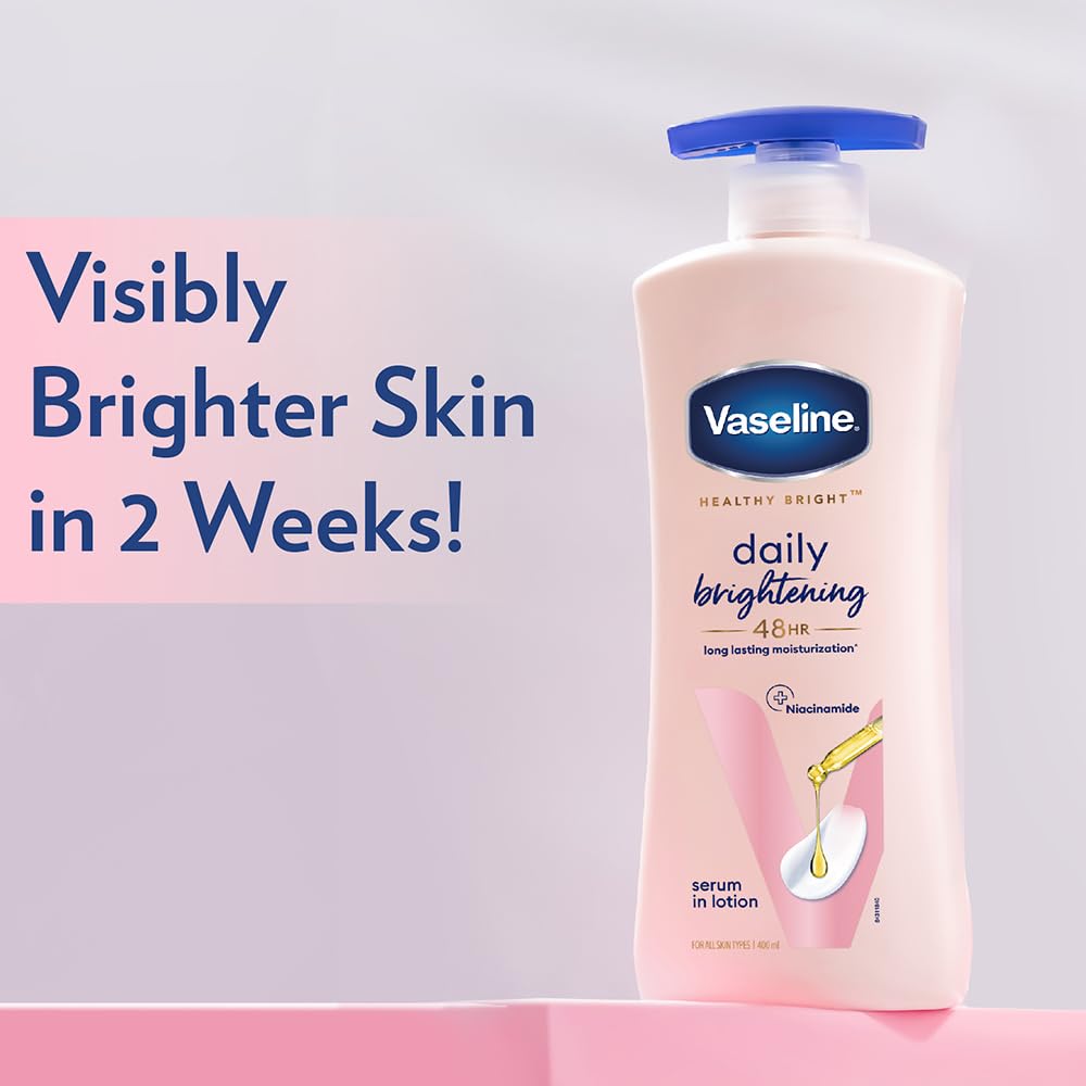 VASELINE HEALTHY BRIGHT DAILY BRIGHTENING BODY LOTION, FOR HEALTHY & GLOWING SKIN 90ML