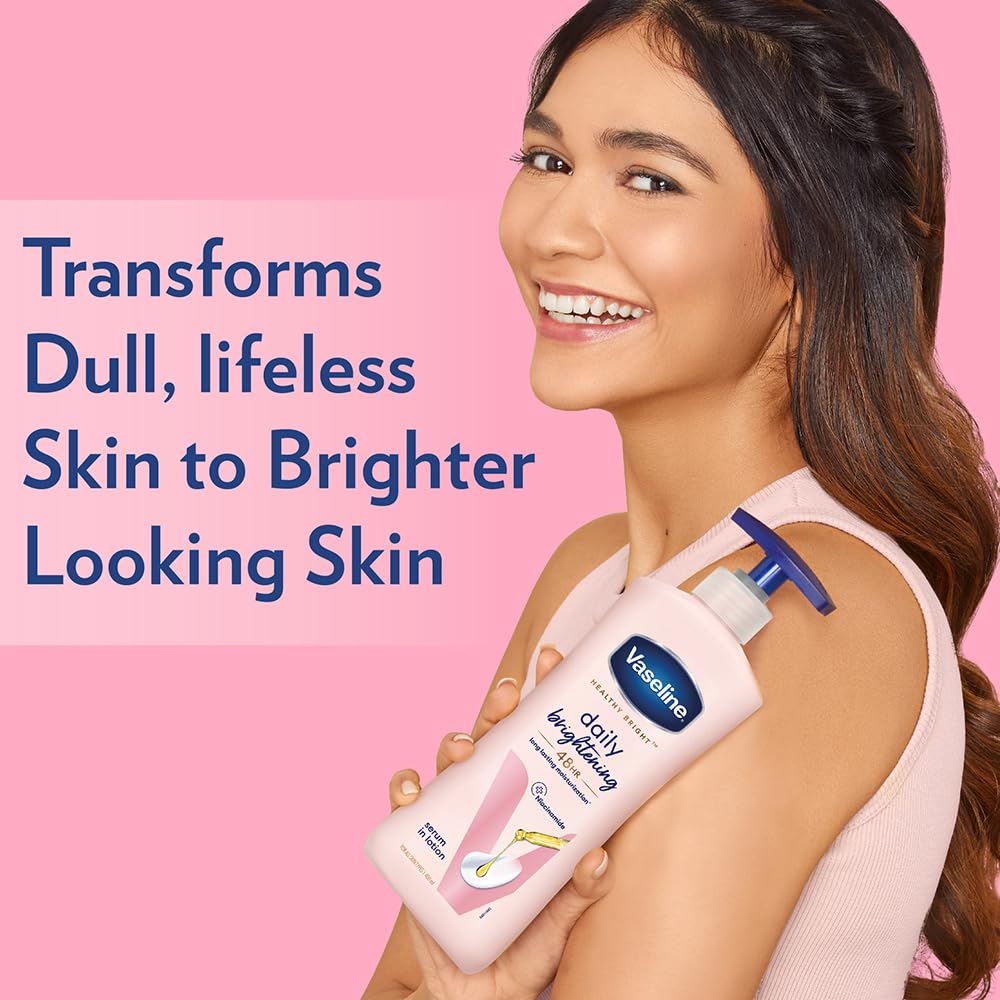 VASELINE HEALTHY BRIGHT DAILY BRIGHTENING BODY LOTION, FOR HEALTHY & GLOWING SKIN 90ML