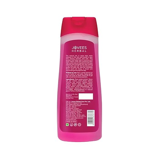 JOVEES HERBAL ROSE BODY WASH FOR SOFT,SMOOTH SKIN WITH ROSE PETALS,WITH LONG LASTING FRAGRANCE 300ML