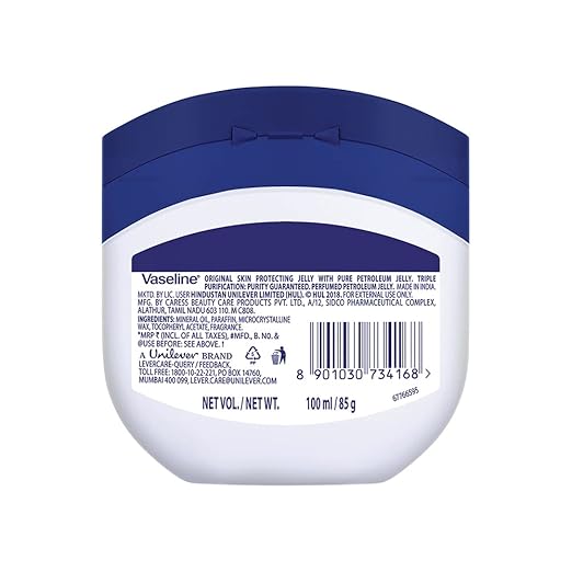 VASELINE ORIGINAL SKIN PROTECTING JELLY, WITH MULTIVITAMINS & ENHANCED FRAGRANCE, 85G