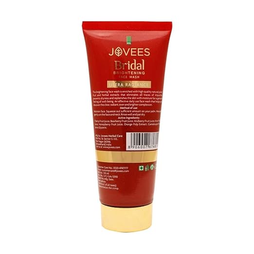 JOVEES HERBAL BRIDAL FACEWASH/ULTRA RADIANCE FOR BRIGHT SKIN REDUCES DARKSPOT FOR ALLSKIN TYPE,120ML