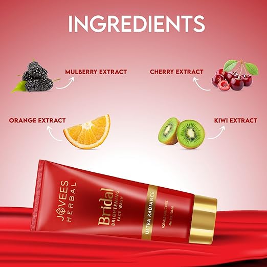JOVEES HERBAL BRIDAL FACEWASH/ULTRA RADIANCE FOR BRIGHT SKIN REDUCES DARKSPOT FOR ALLSKIN TYPE,120ML